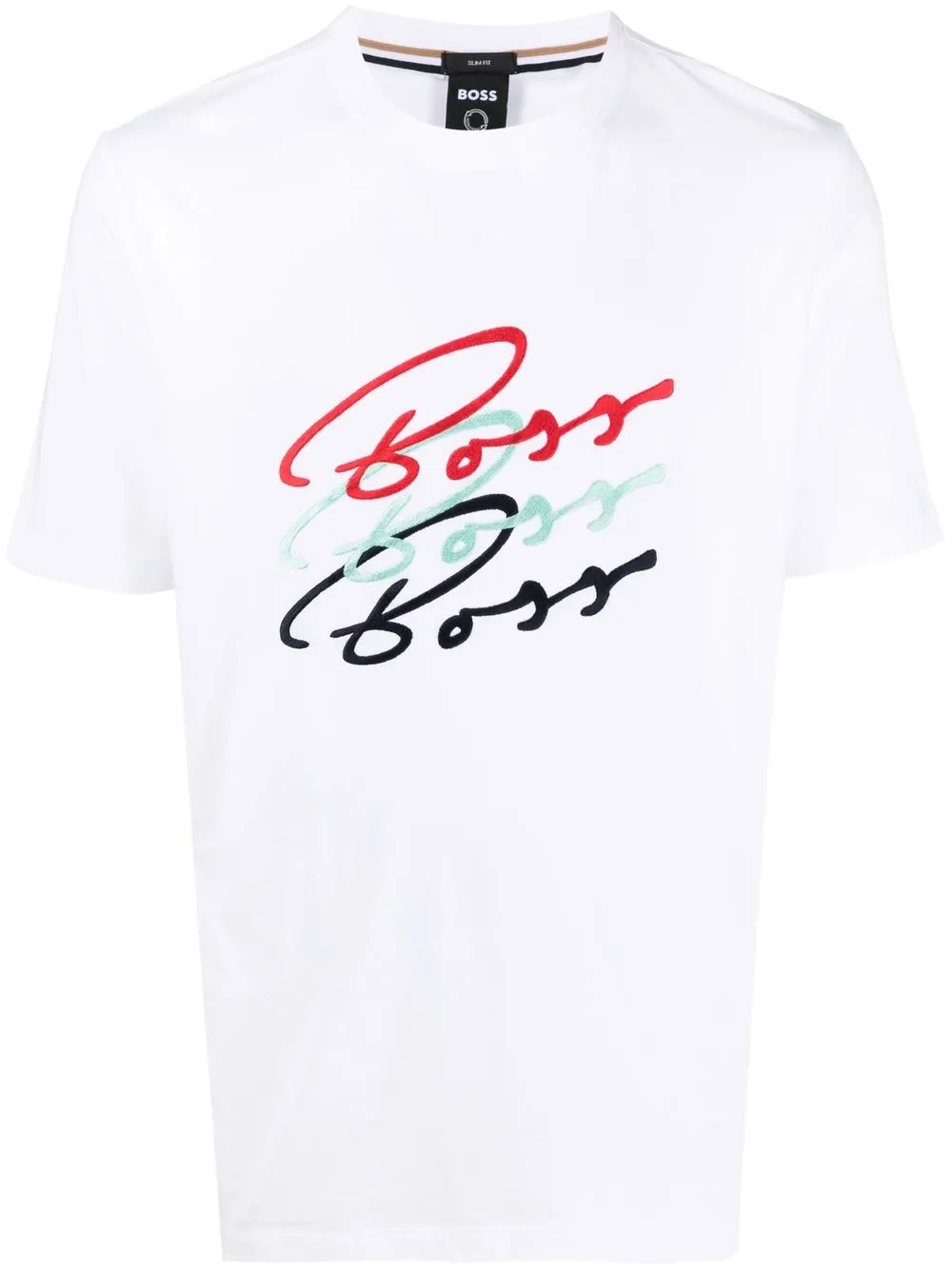 

BOSS logo-print crew-neck T-shirt - White