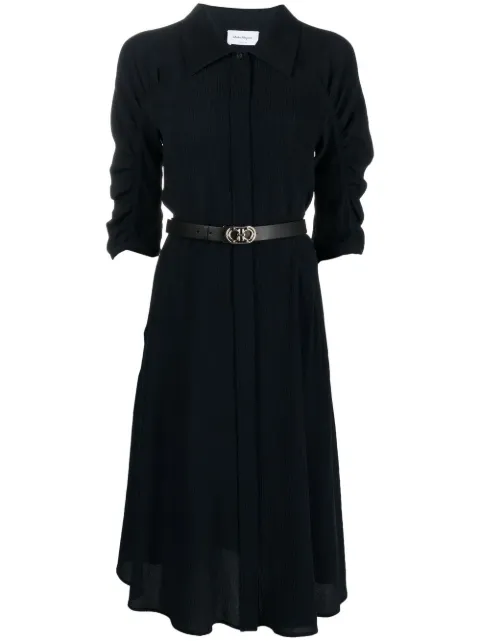 Ferragamo belted silk shirt dress