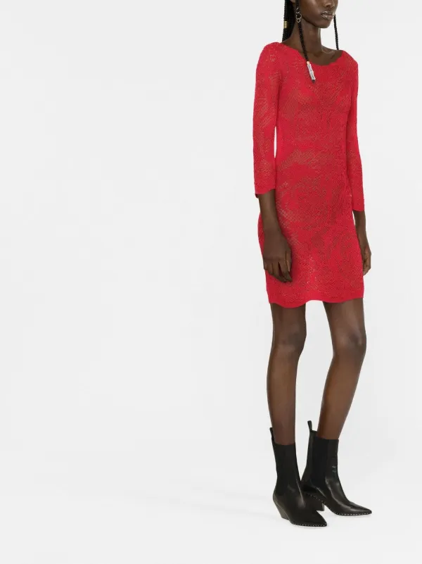 Zara red hotsell lace dress