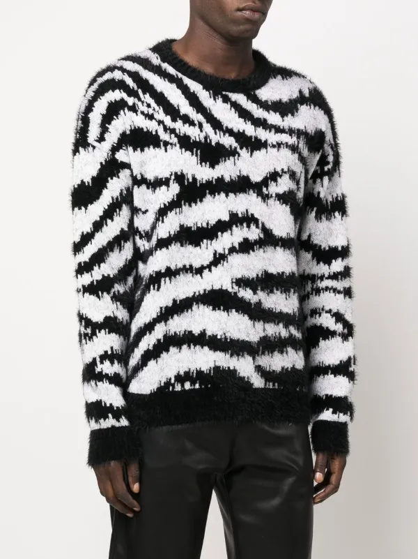 Just Cavalli zebra-pattern Crew Neck Jumper - Farfetch