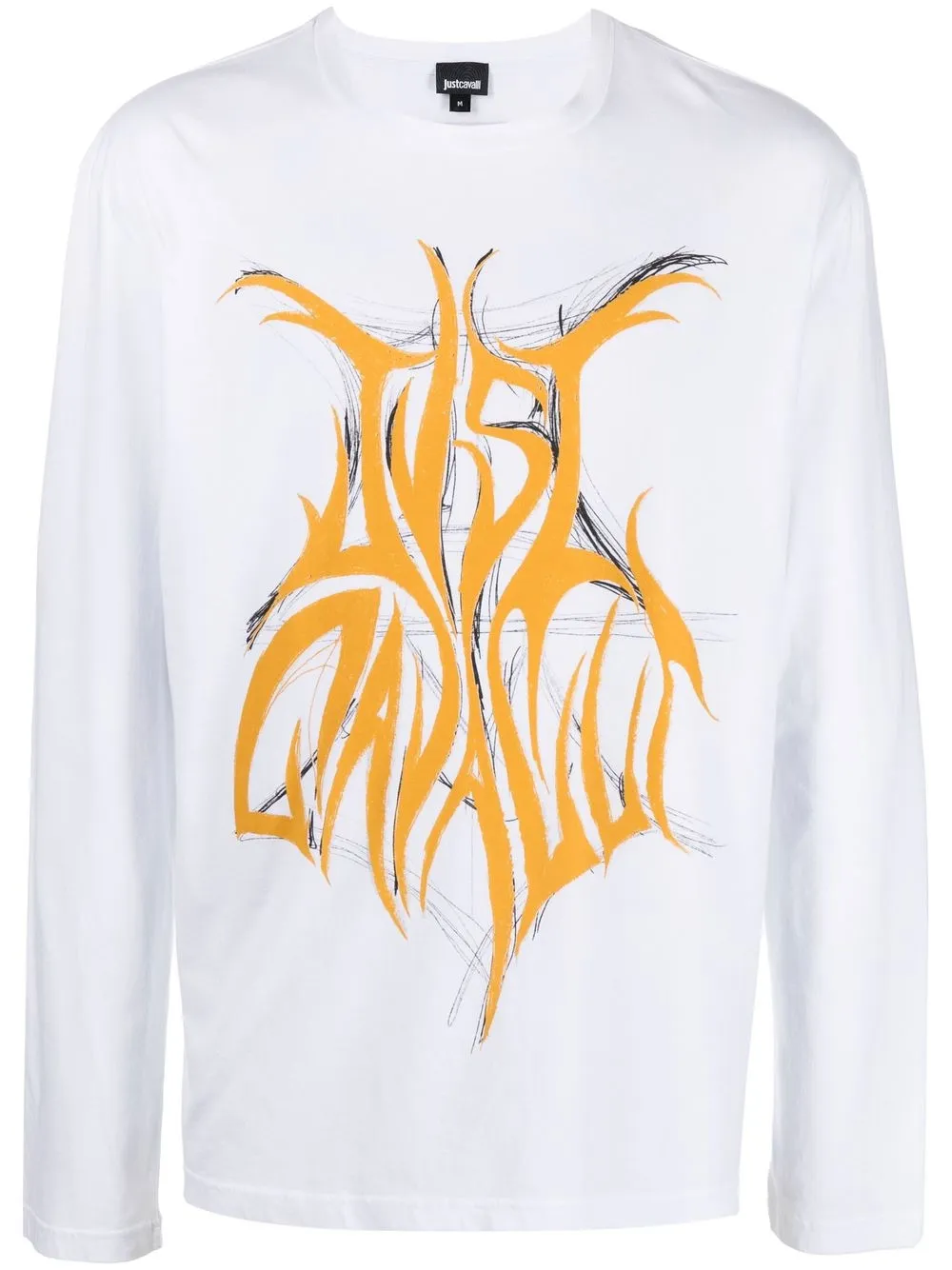 

Just Cavalli logo-print long-sleeve T-shirt - White