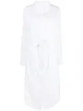 Patou belted long shirt dress - White