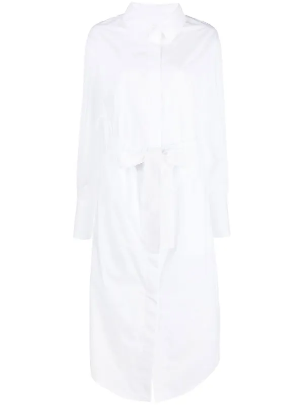 Patou ベルテッド ロングシャツワンピース | ホワイト | FARFETCH JP Patou ベルテッド ロングシャツワンピース | ホワイト | FARFETCH JP