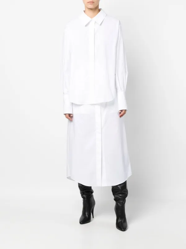 Patou ベルテッド ロングシャツワンピース | ホワイト | FARFETCH JP