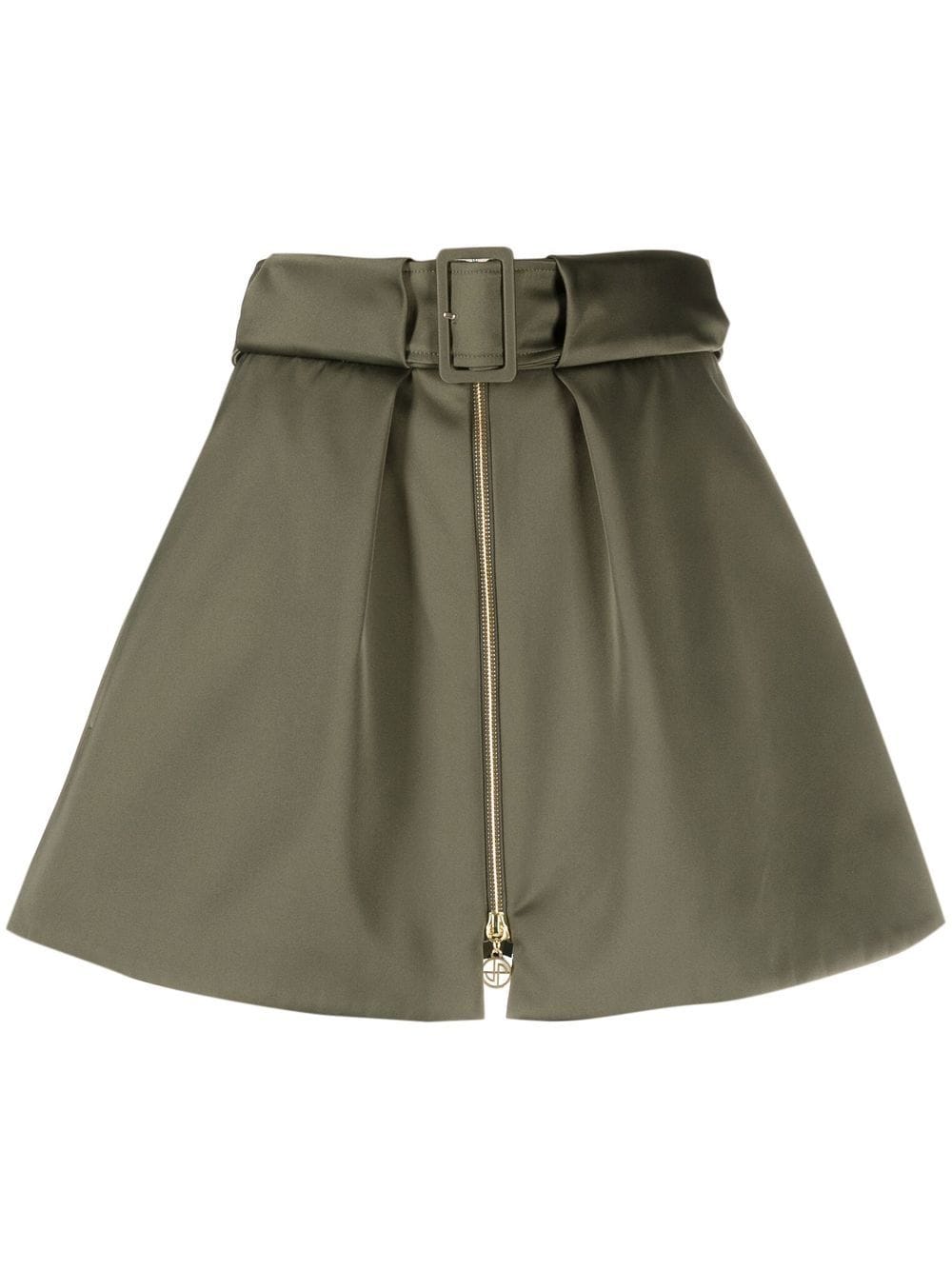 Image 1 of Patou zip-up belted mini skirt