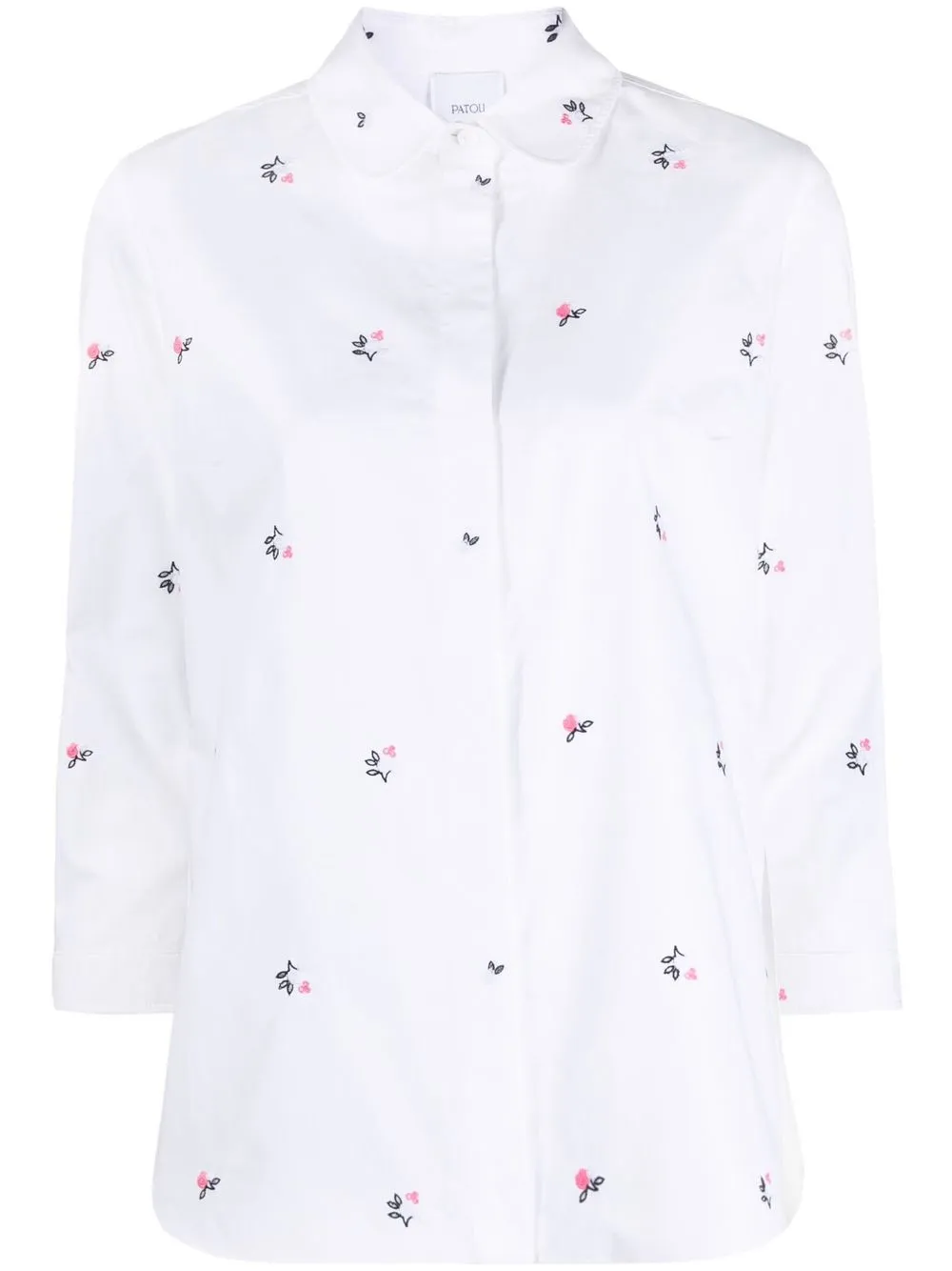 

Patou floral embroidered buttoned shirt - White