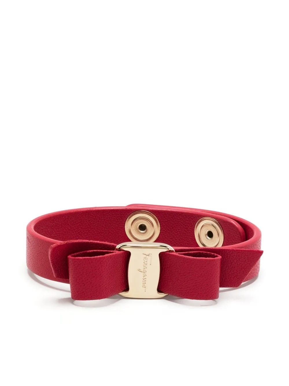 

Salvatore Ferragamo pulsera con detalle de lazo - Rojo