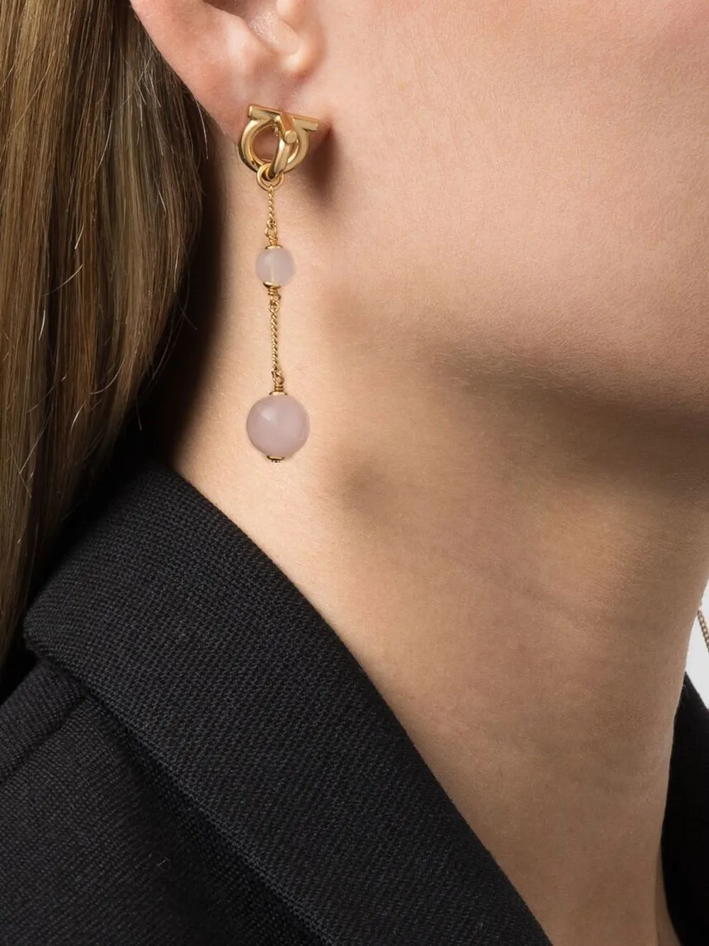 Ferragamo Oorbellen verfraaid met kristallen - Goud
