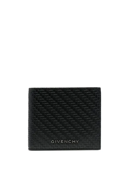 Portefeuille pliant en cuir texturé - Givenchy - Modalova