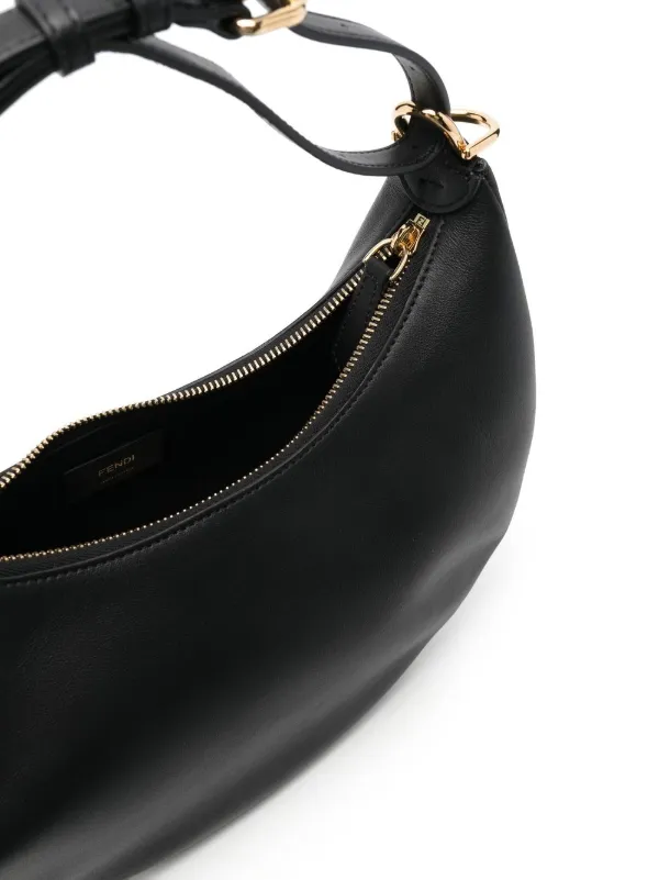 FENDI Fendigraphy Leather Shoulder Bag Black FARFETCH IE