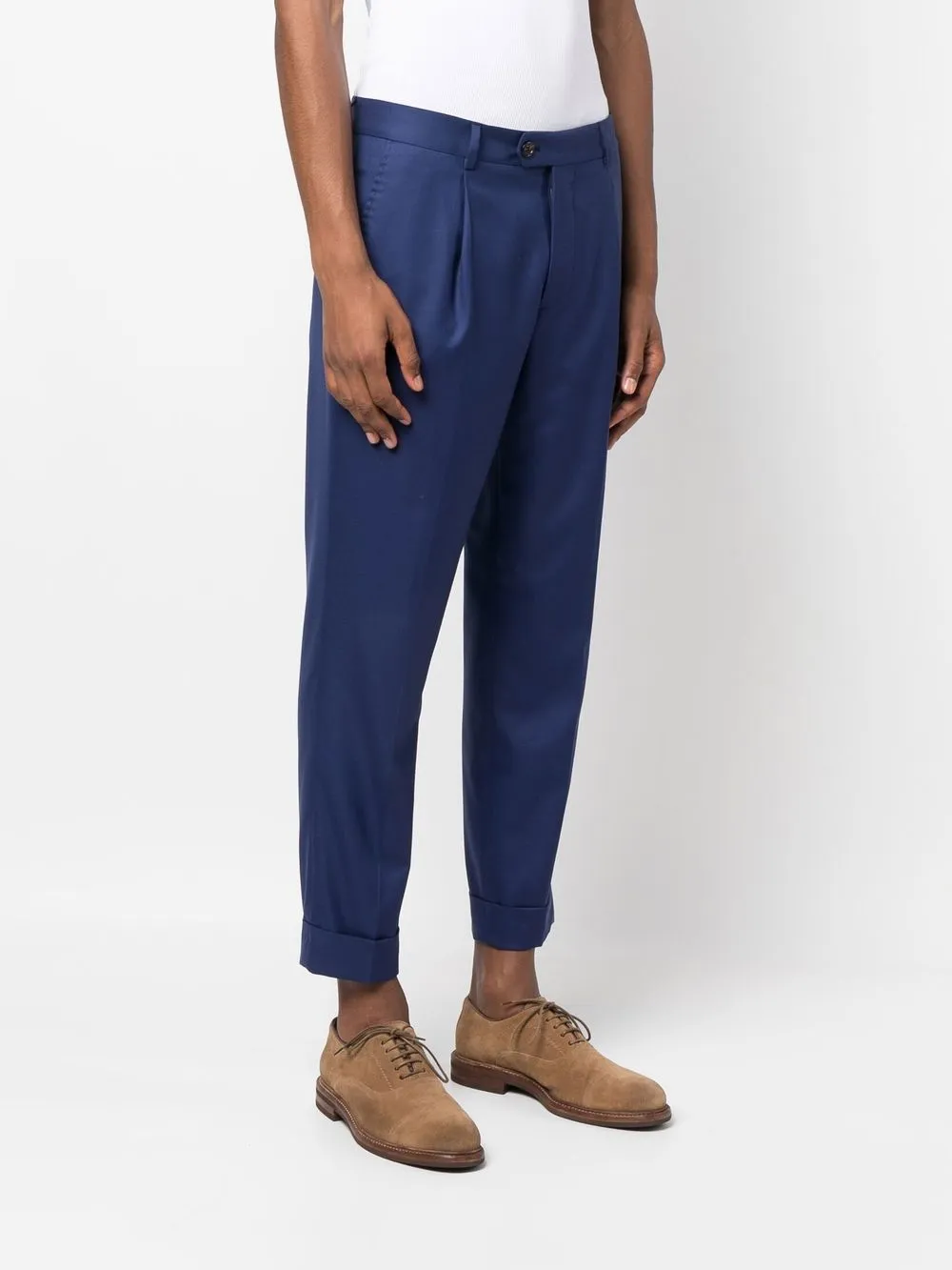 Brunello Cucinelli Cropped pantalon Blauw