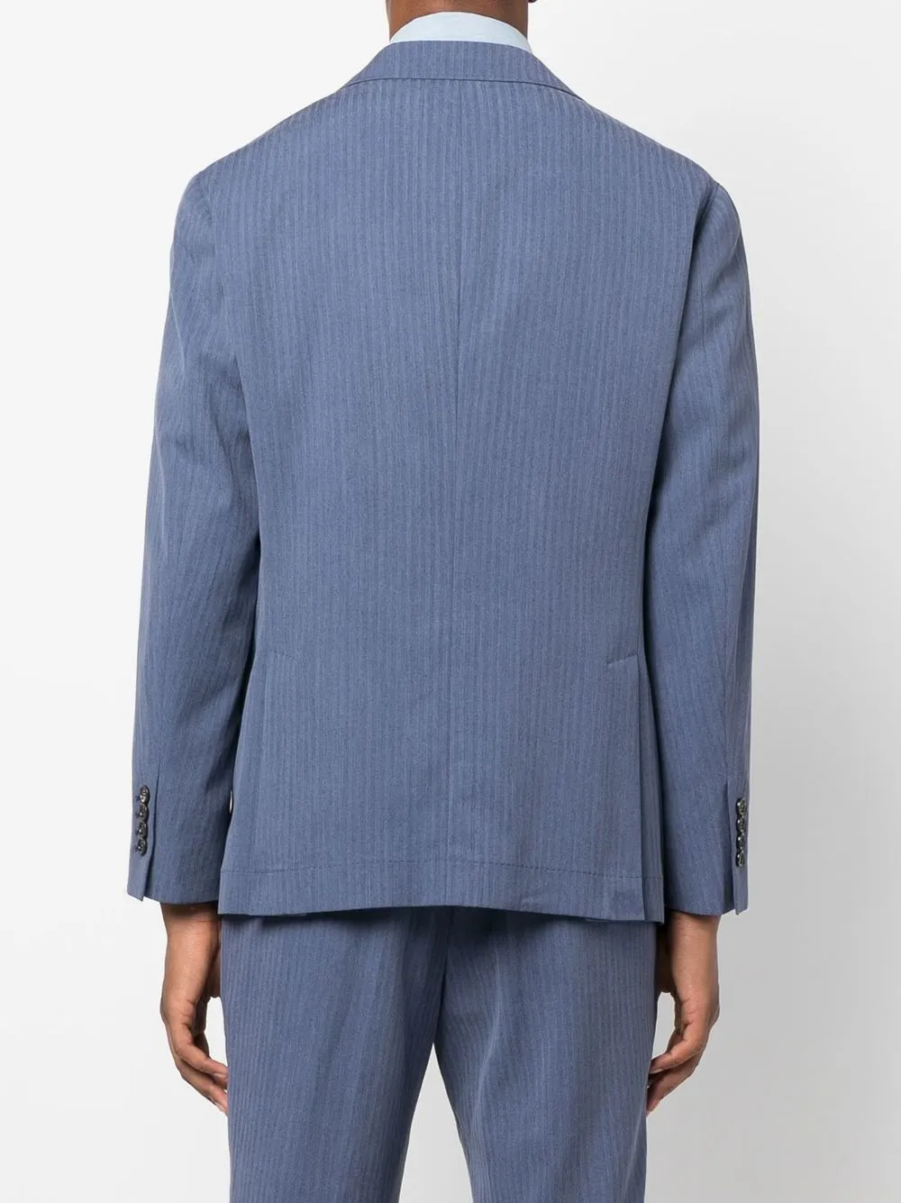 Brunello Cucinelli Colbert met enkele rij knopen Blauw