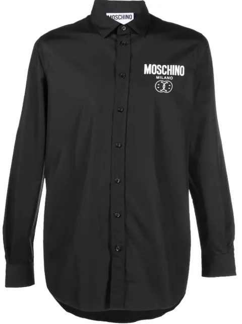 Moschino logo-print long-sleeve shirt