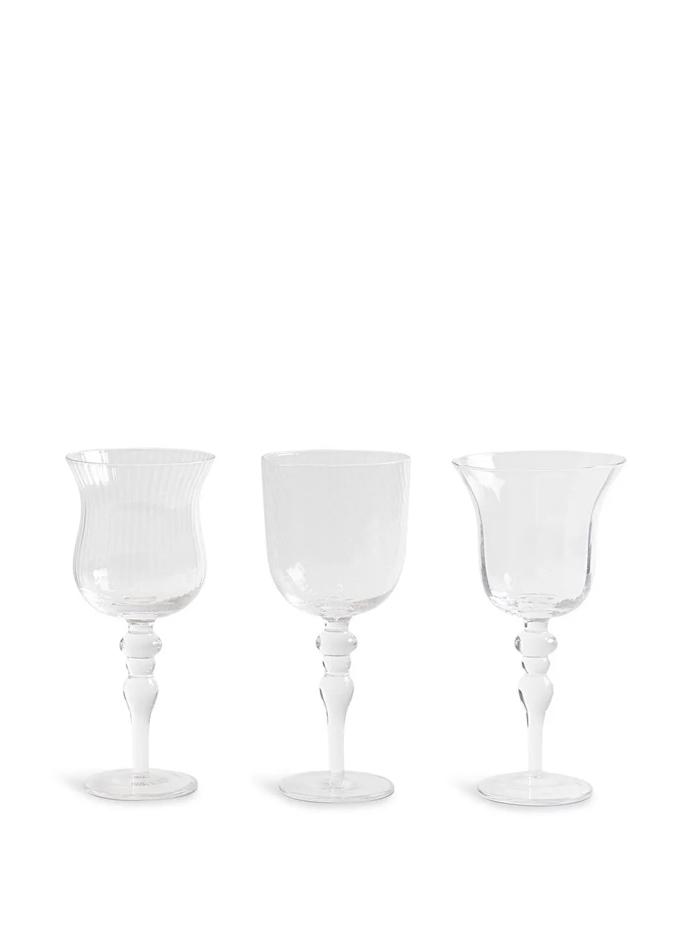  Bitossi Home Assorted Goblets Glasses (set Of 6) - White 