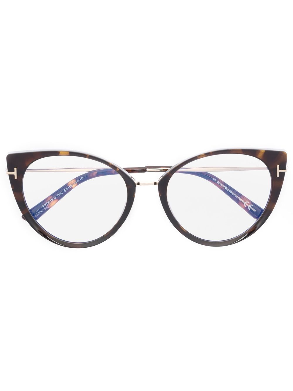 

TOM FORD Eyewear lentes con armazón cat eye estilo carey - Marrón