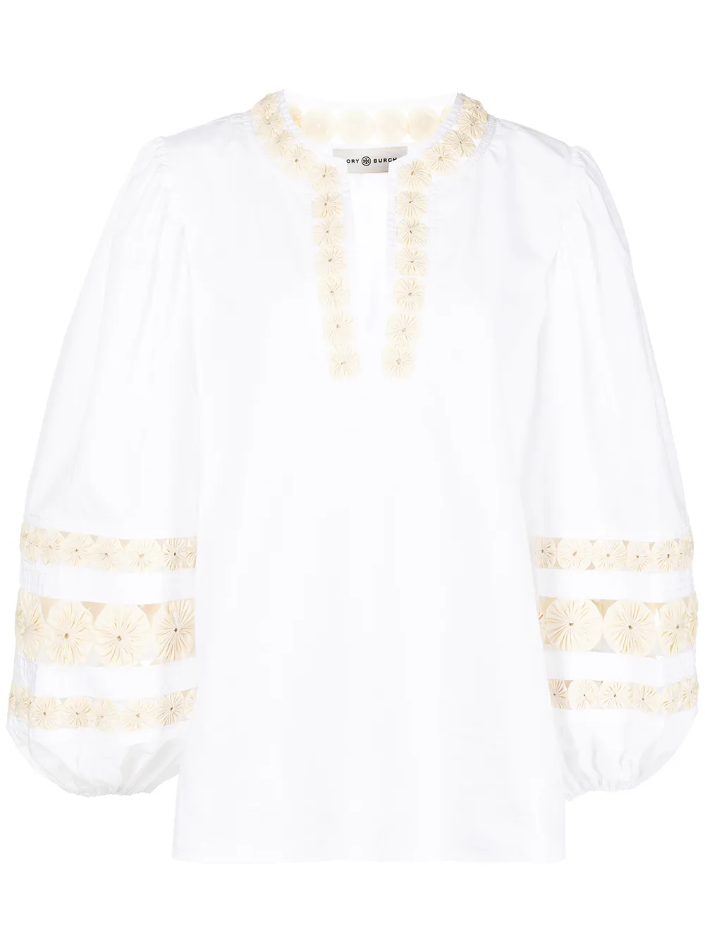 

Tory Burch Yoyo embellished tunic top - White