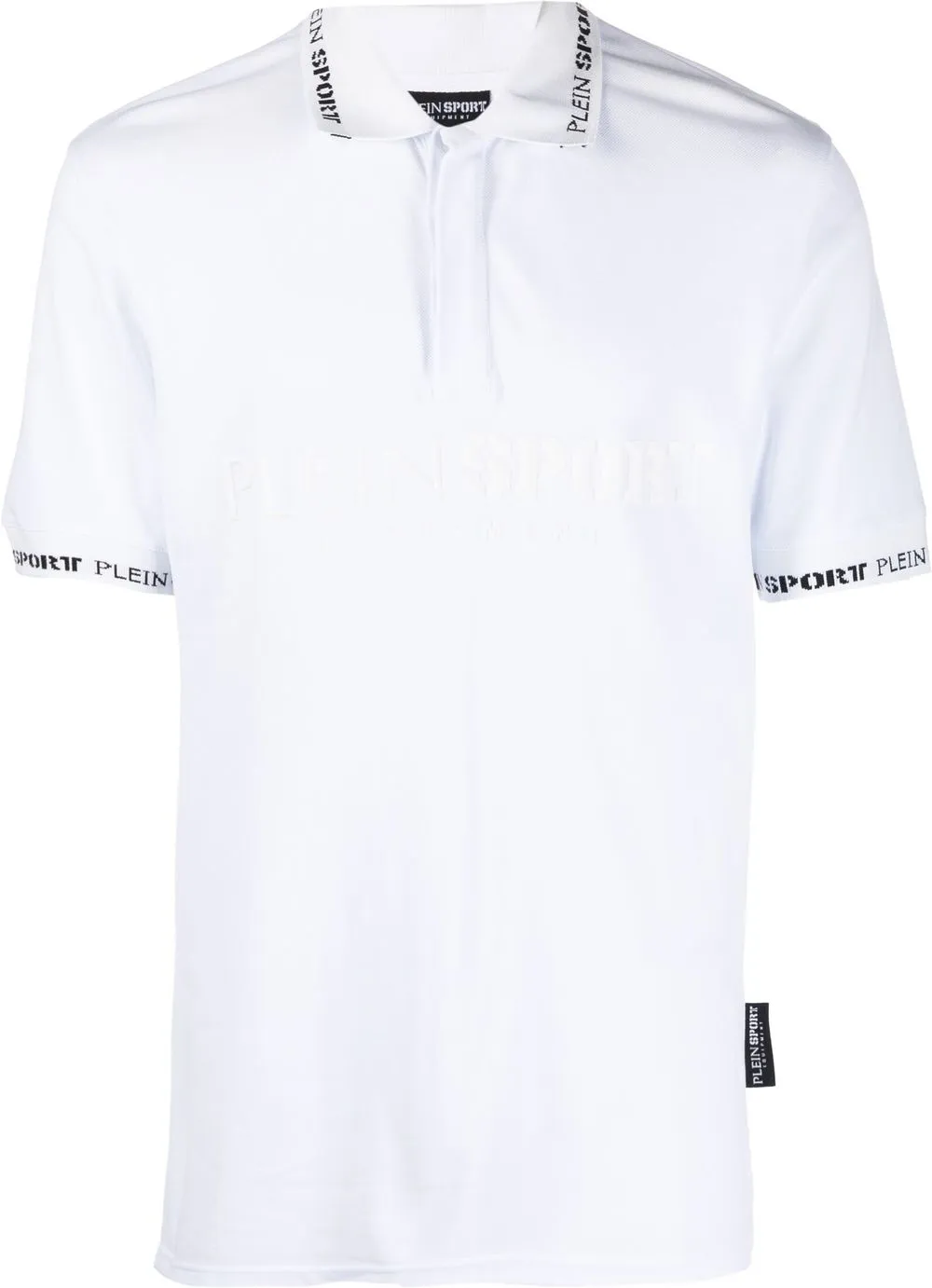 

Plein Sport playera tipo polo con logo estampado - Blanco