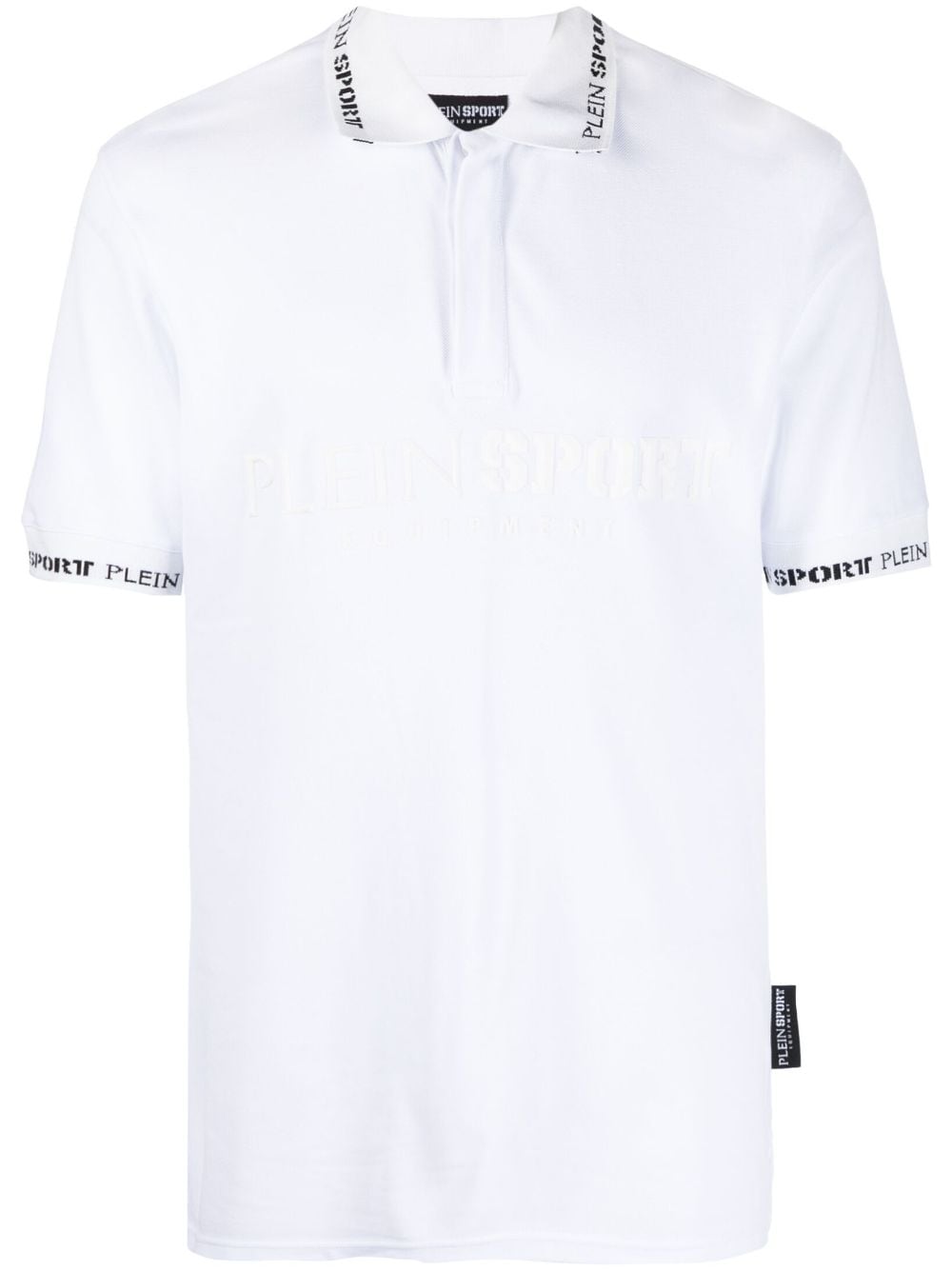 Plein Sport Logo-print Short-sleeve Polo Shirt In White