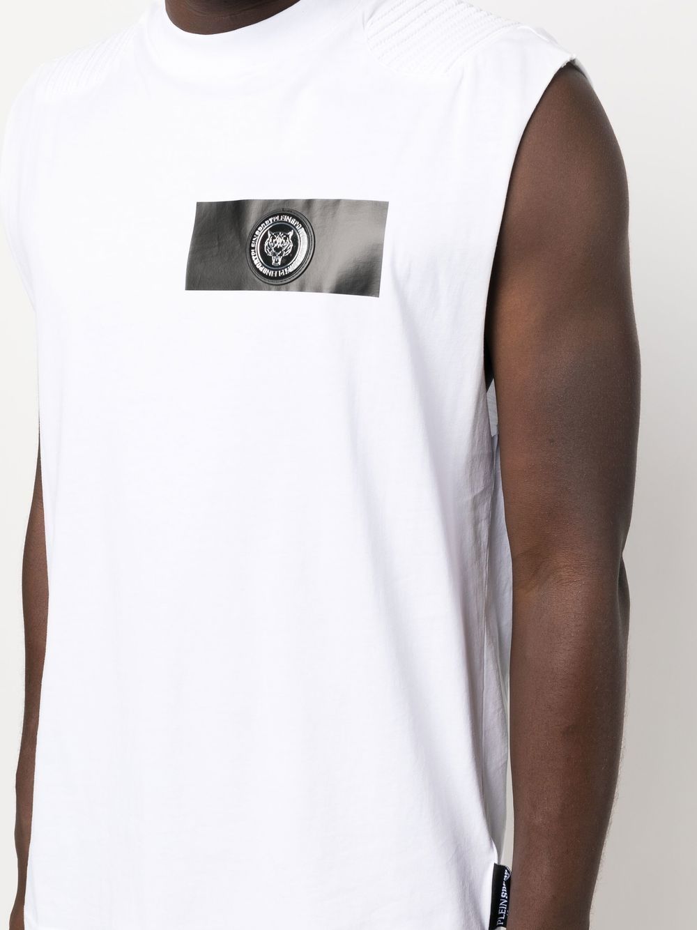 Shop Plein Sport Logo-patch Short-sleeve T-shirt In White