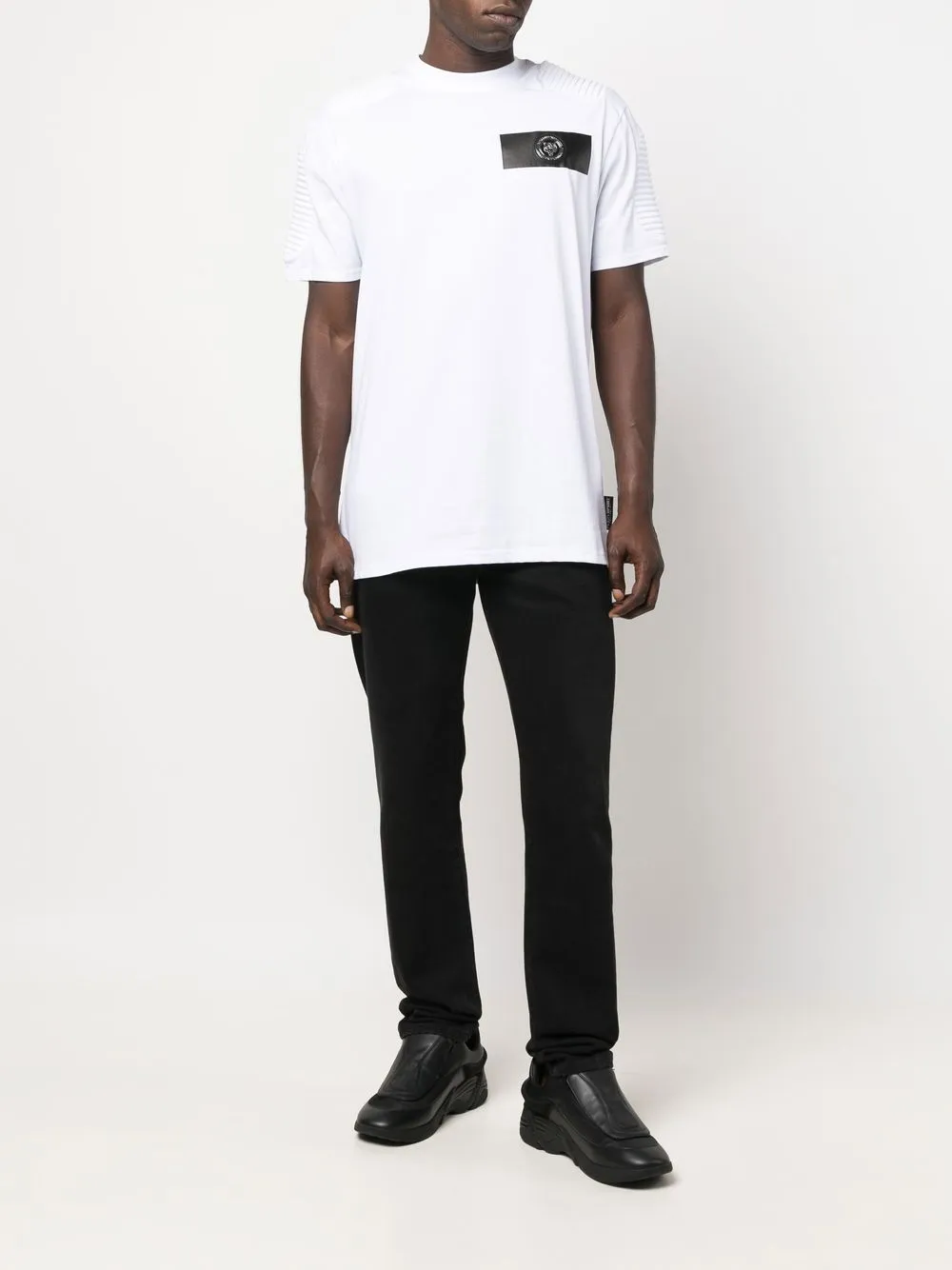 Plein Sport T-shirt met logopatch - Wit