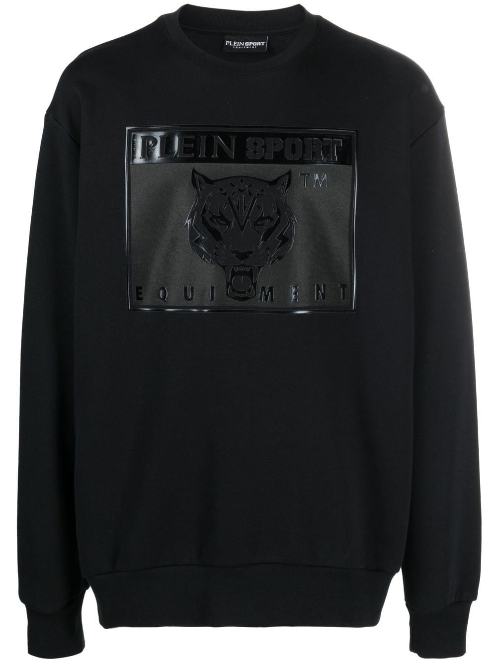 Plein Sport Tiger Logo-print Sweatshirt In Black