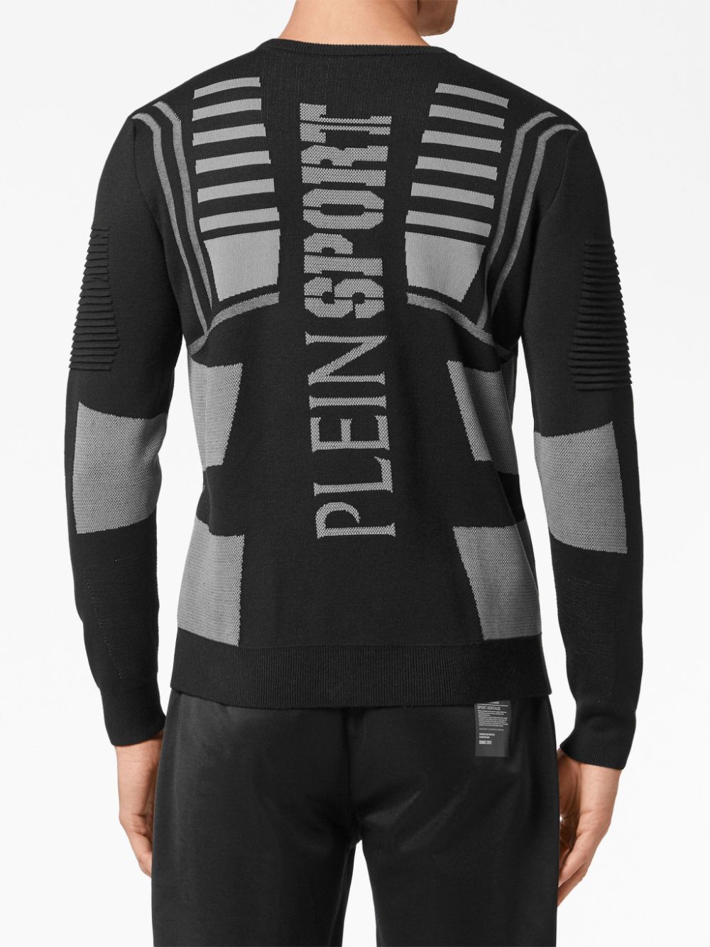 Shop Plein Sport Logo-print Knitted Jumper In Black