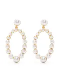Kenneth Jay Lane pearl drop earrings - Gold
