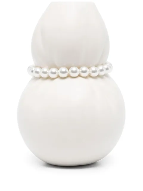 Completedworks faux-pearl detail ceramic vase