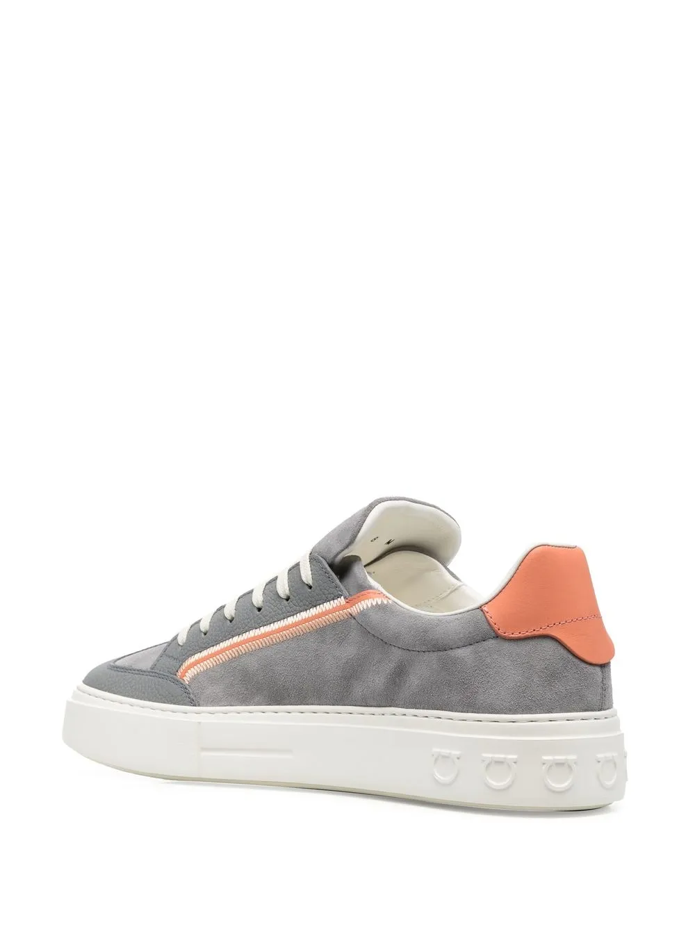  Ferragamo Suede Low-top Sneakers - Grey 