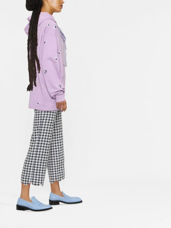 トップス PATOU Medallion embroidered-logo hoodie Patou | Medallion hoodie in organic cotton