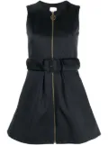 Patou sleeveless zip-up mini dress - Black