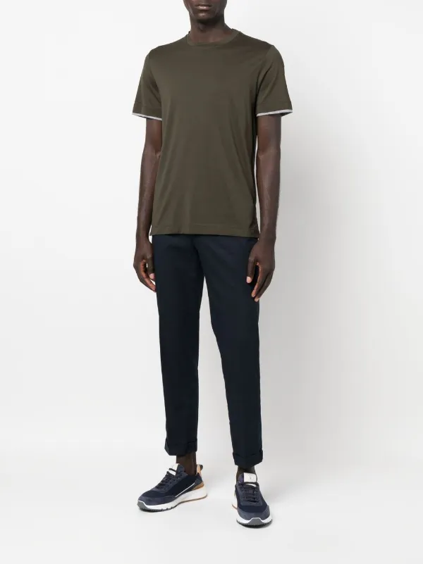 Canali Layered short-sleeve T-shirt 
