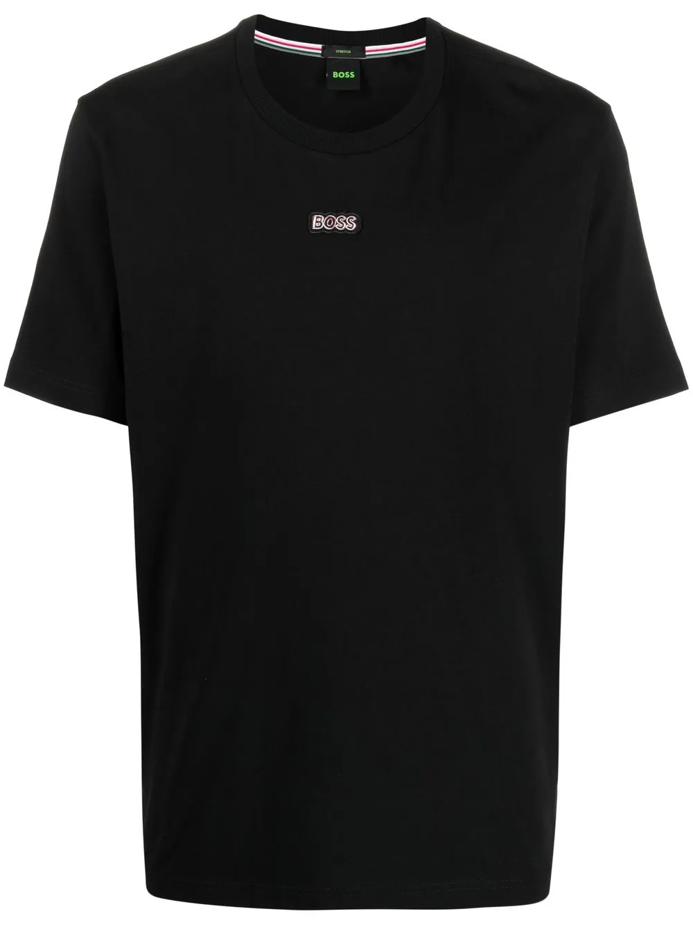 

BOSS logo-patch crew-neck T-shirt - Black