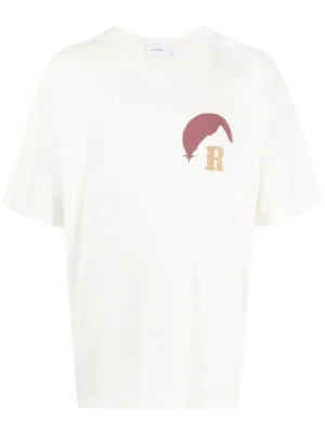White rhude t shirt Clearance