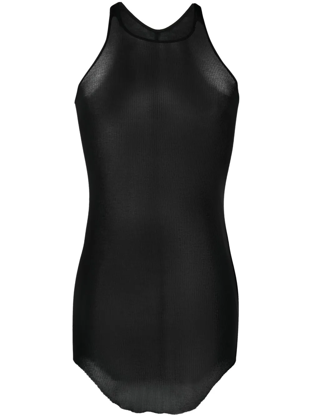 

Rick Owens playera con cuello cuadrado - Negro