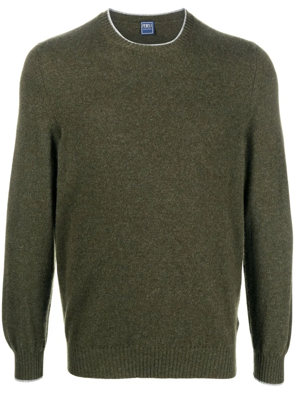 

Fedeli ribbed-trim cashmere jumper - Green