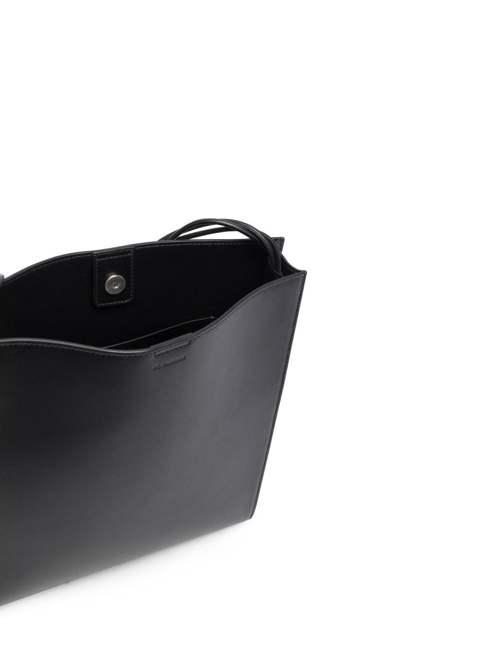 Shop Jil Sander Braided Strap-detail Shoulder Bag In Black