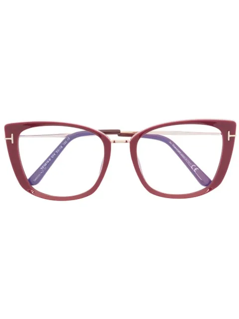 TOM FORD Eyewear lentes con armazón cat eye estilo carey