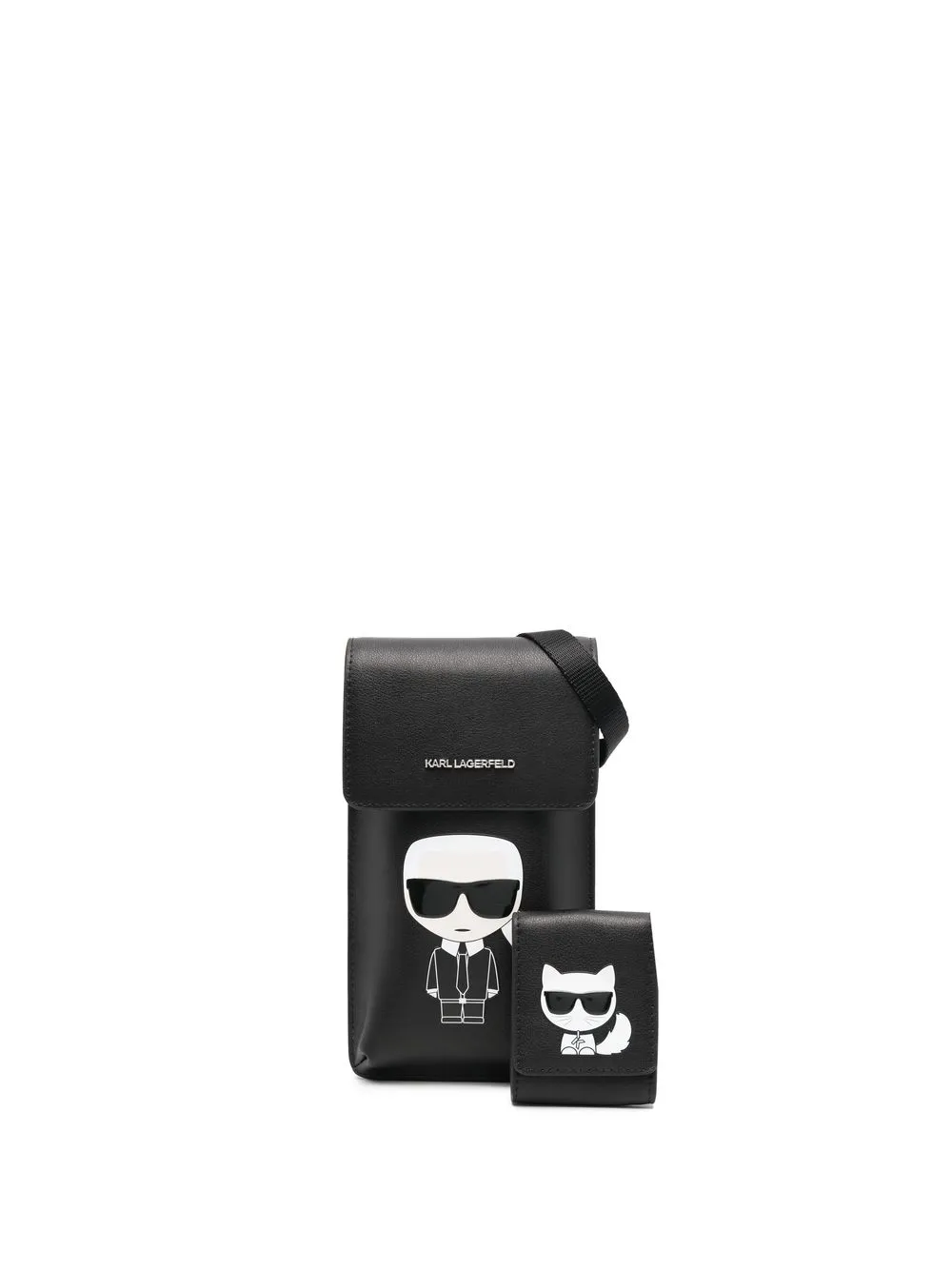 

Karl Lagerfeld bolsa de hombro con parche del logo - Negro