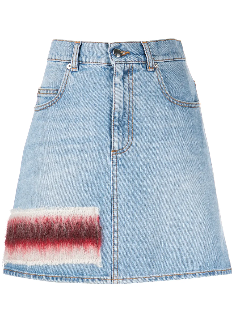 

Marni patchwork denim mini skirt - Blue