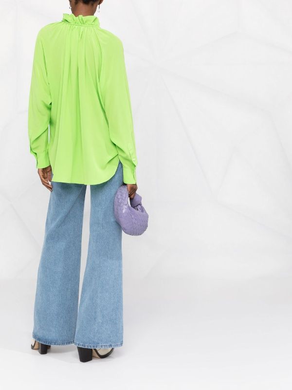 Gathered Detail Top In Emerald – Victoria Beckham UK