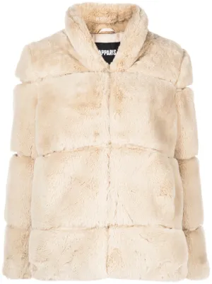 Apparis sarah quilted fur coat best sale