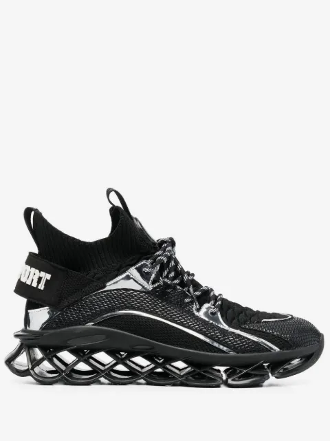 Plein Sport High-Top-Sneakers mit Kontrasteinsätzen