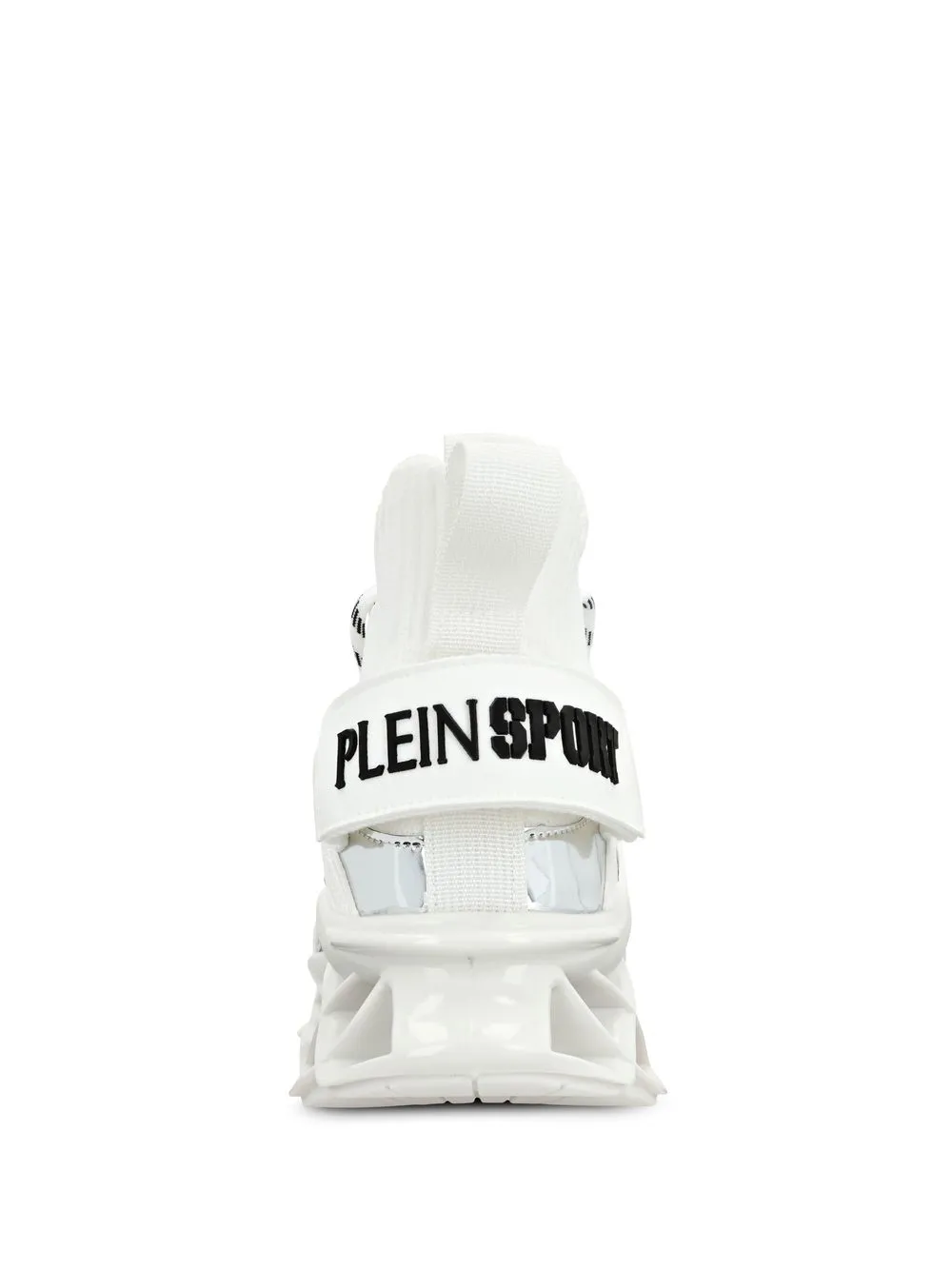 Shop Plein Sport Runner Tiger Sneakers In White