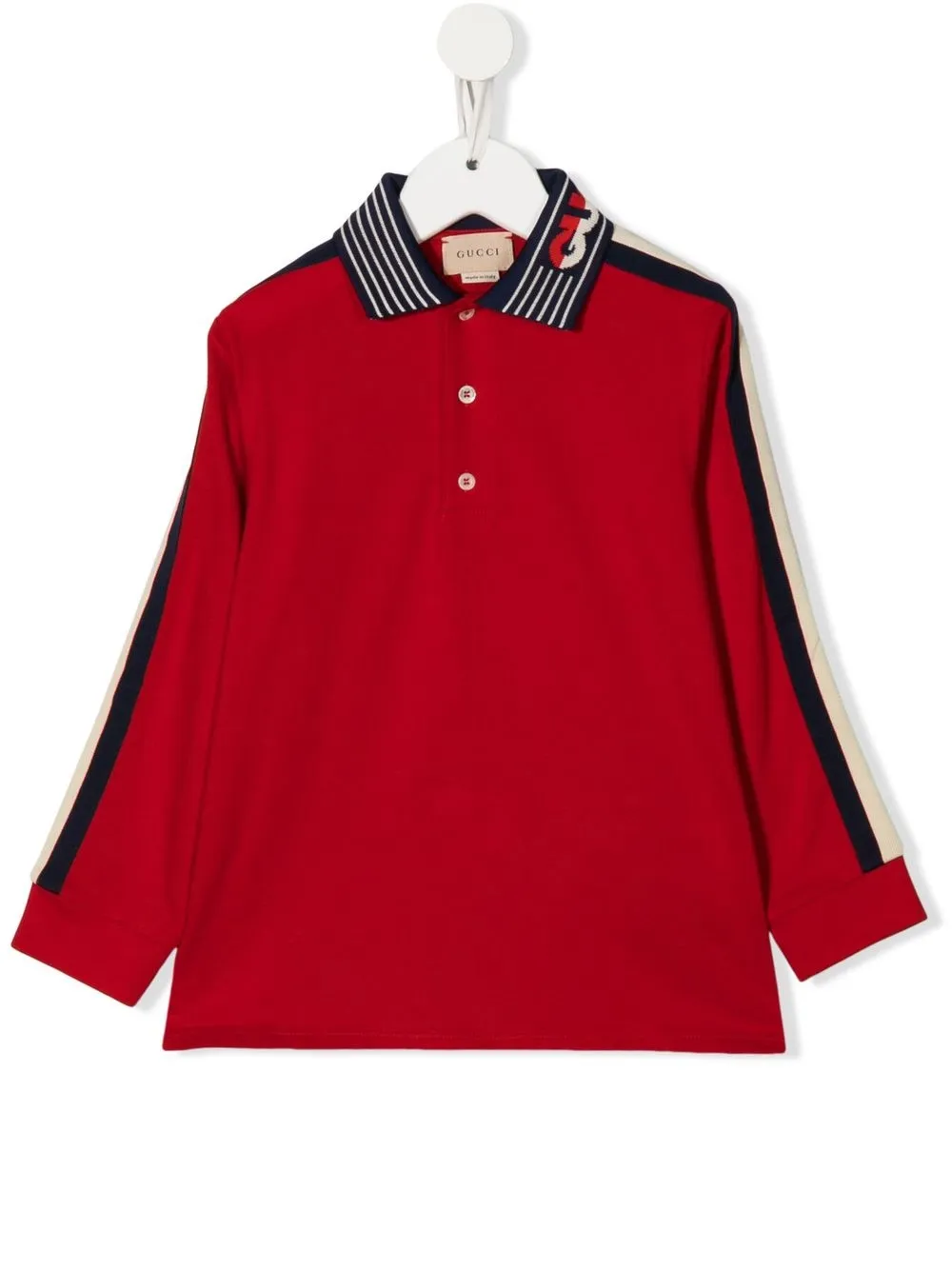 

Gucci Kids playera tipo polo con logo en el cuello - Rojo