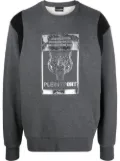 Plein Sport tiger-head logo-print sweatshirt - Grey