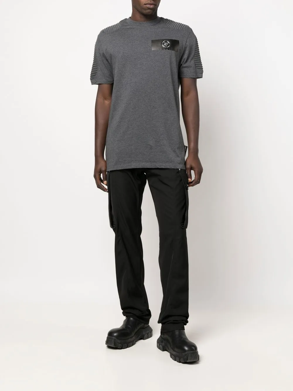 Plein Sport T-shirt met tijgerprint - Grijs