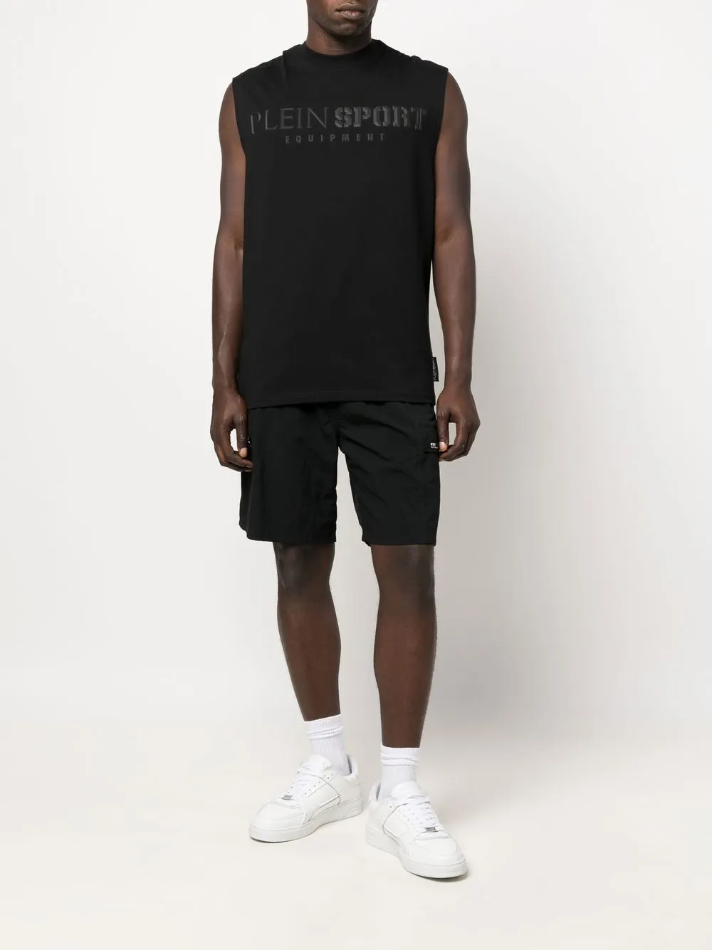 Plein Sport Tanktop met ronde hals - Zwart