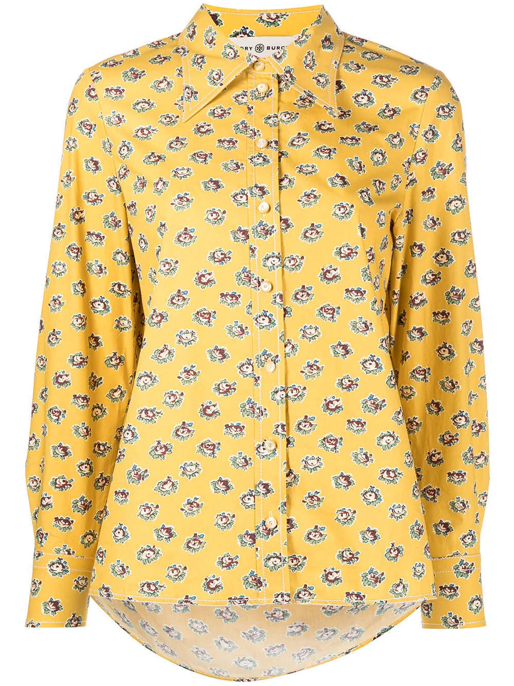 

Tory Burch camisa con rosas estampadas - Amarillo