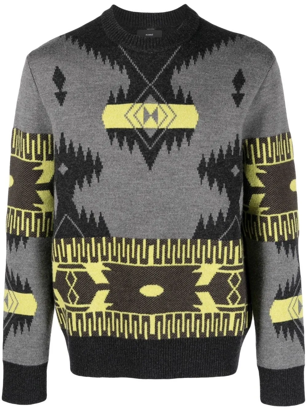 

Alanui intarsia-knit virgin wool jumper - Grey